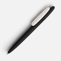 Ручка шариковая Prodir DS5 TRR-P Soft Touch, черная с белым
