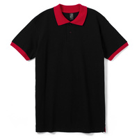 Рубашка поло Prince 190 черная с красным