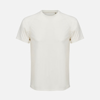 Футболка спортивная унисекс Vortex, молочно-белая