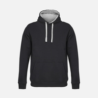 Худи унисекс Cameron, черное с серым меланжем