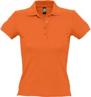 Рубашка поло женская PEOPLE 210 оранжевая