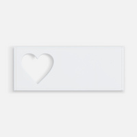 Лейбл из ПВХ с вырезом «Сердце», белый