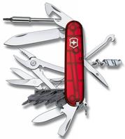 Офицерский нож CyberTool L, полупрозрачный красный