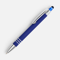 Ручка шариковая Sansen Soft Touch со стилусом, синяя