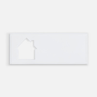 Лейбл из ПВХ с вырезом «Дом», белый
