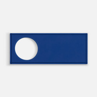 Лейбл из ПВХ с вырезом «Круг», синий