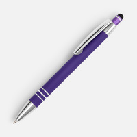 Ручка шариковая Sansen Soft Touch со стилусом, фиолетовая
