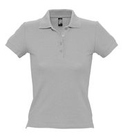 Рубашка поло женская PEOPLE 210 серый меланж