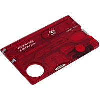 Набор инструментов SwissCard Lite, полупрозрачный красный