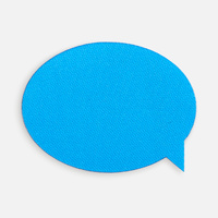 Наклейка тканевая Lunga Bubble, M, голубая