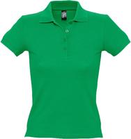 Рубашка поло женская PEOPLE 210 ярко-зеленая
