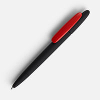 Ручка шариковая Prodir DS5 TRR-P Soft Touch, черная с красным