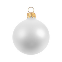 Елочный шар Gala Matt в коробке, белый, 6 см
