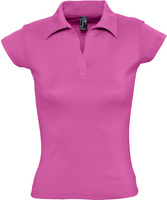 Рубашка поло женская без пуговиц PRETTY 220 ярко-розовая